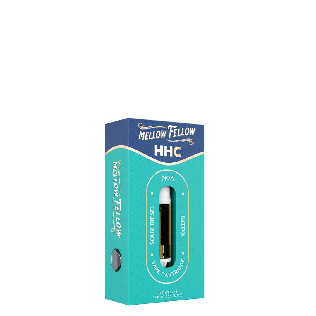 HHC 1ml Vape Cartridge - Sour Diesel (Sativa) - Mellow Fellow