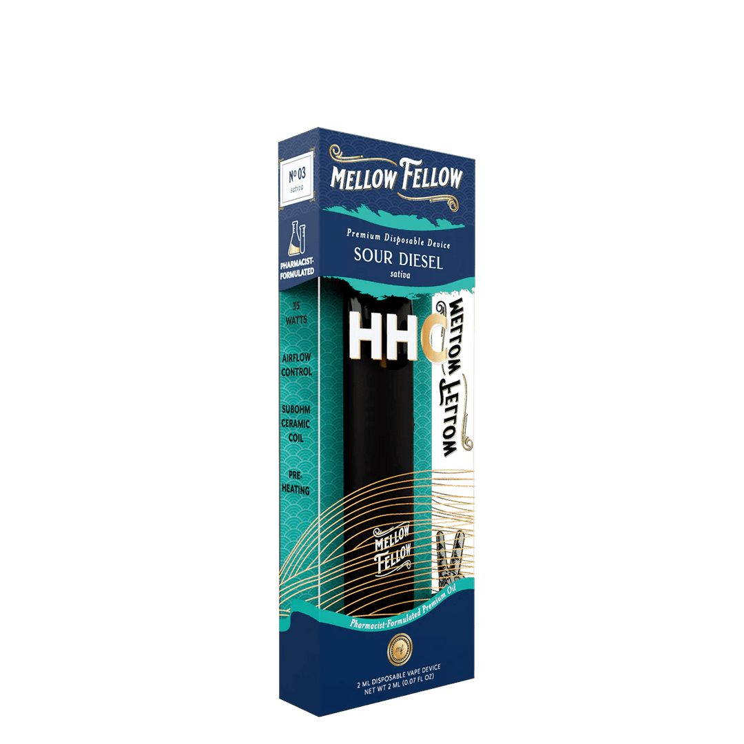 HHC Premium 2ml Disposable Vape - Sour Diesel (Sativa) - Mellow Fellow