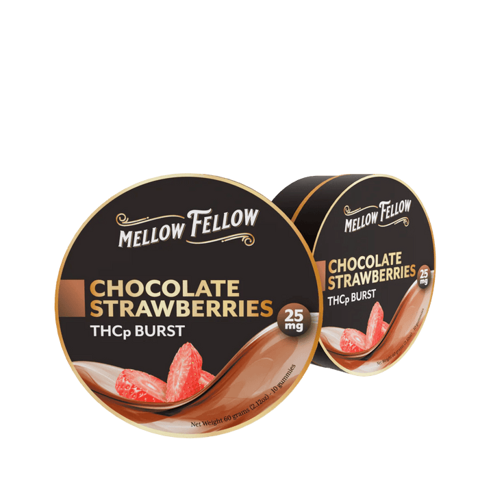 THCp Bursts Edibles - Chocolate Strawberries - 25mg - Mellow Fellow