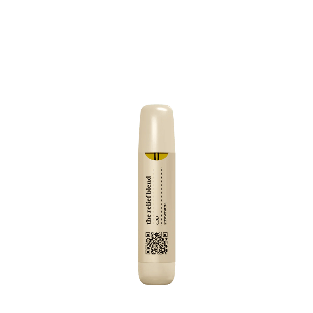 The Relief Blend - 1ml CBD Disposable Vape (Strawnana) - Mellow Fellow