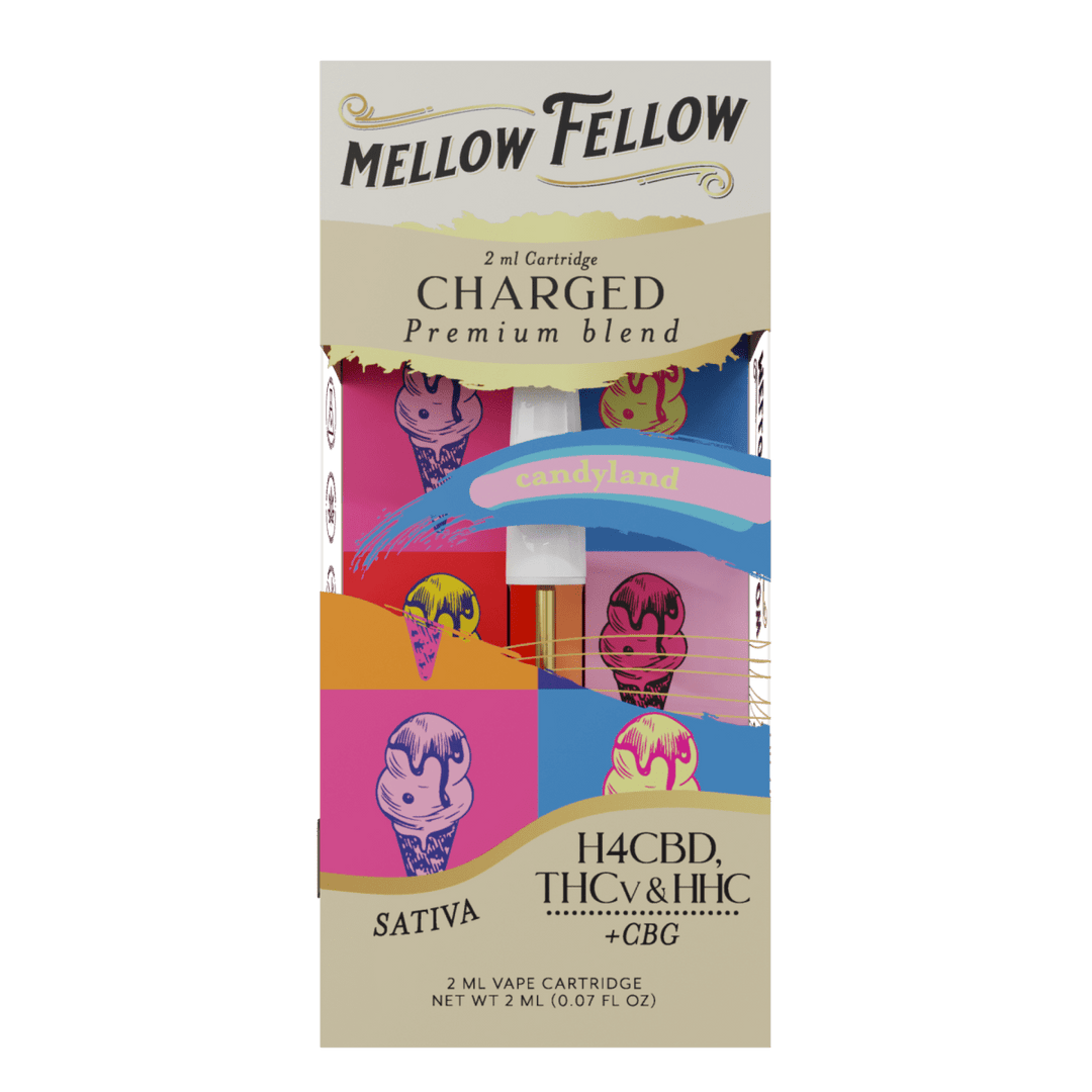 Charged Blend 2ml Vape Cartridge - Candyland (Sativa) - Mellow Fellow