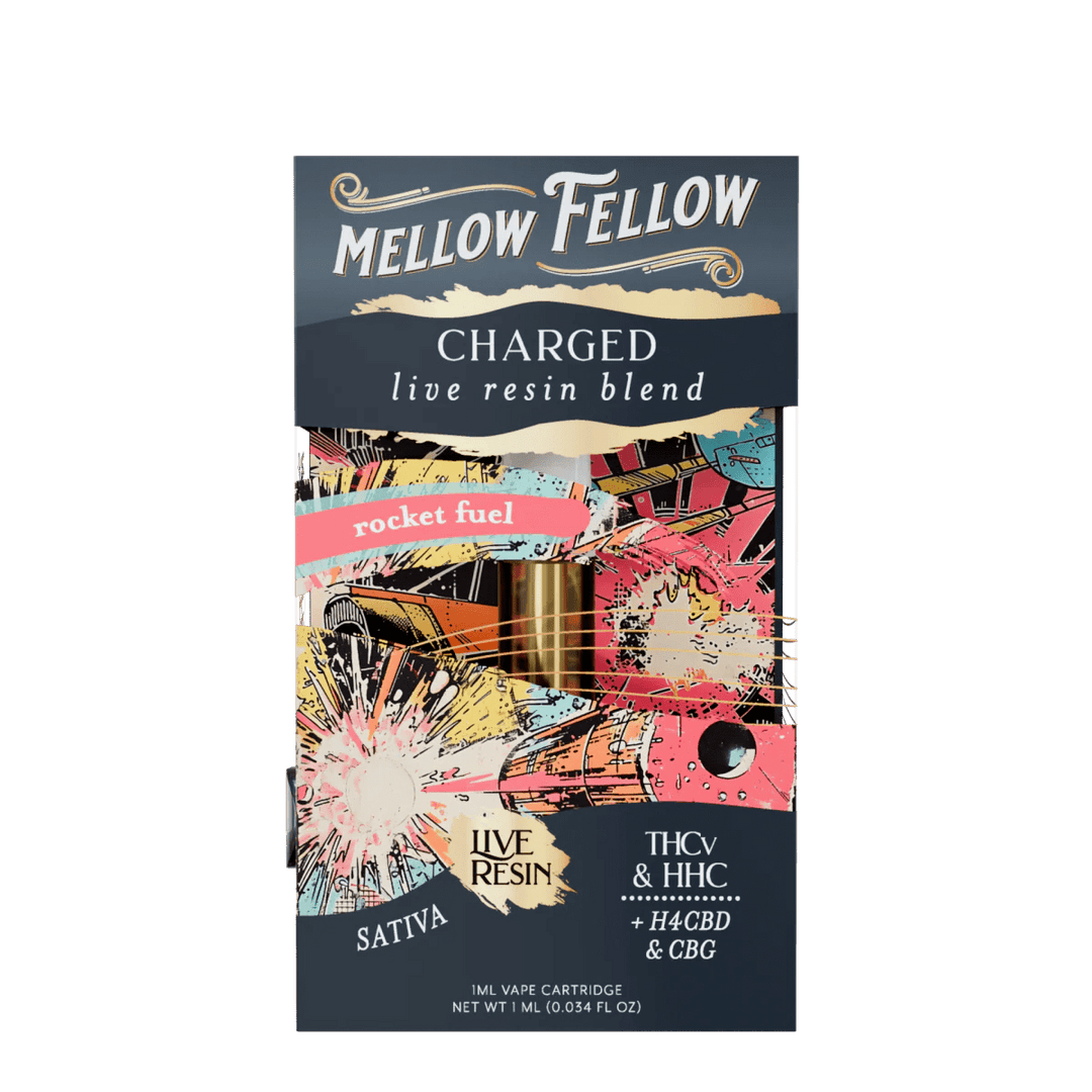 Charged Blend 1ml Live Resin Vape Cartridge - Rocket Fuel (Sativa) - Mellow Fellow
