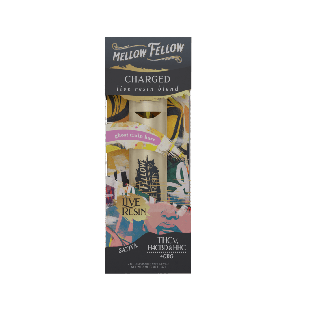 Charged Blend 2ml Live Resin Disposable Vape - Ghost Train Haze (Sativa) - Mellow Fellow