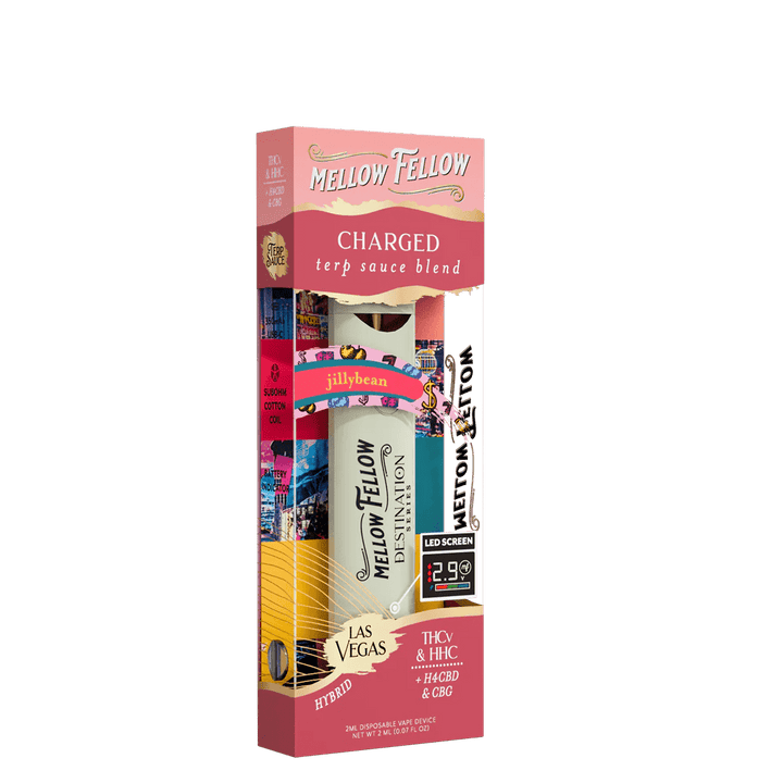 Charged Blend - Destination: Las Vegas - Terp Sauce 2ml Disposable Vape - Jillybean (Hybrid) - Mellow Fellow