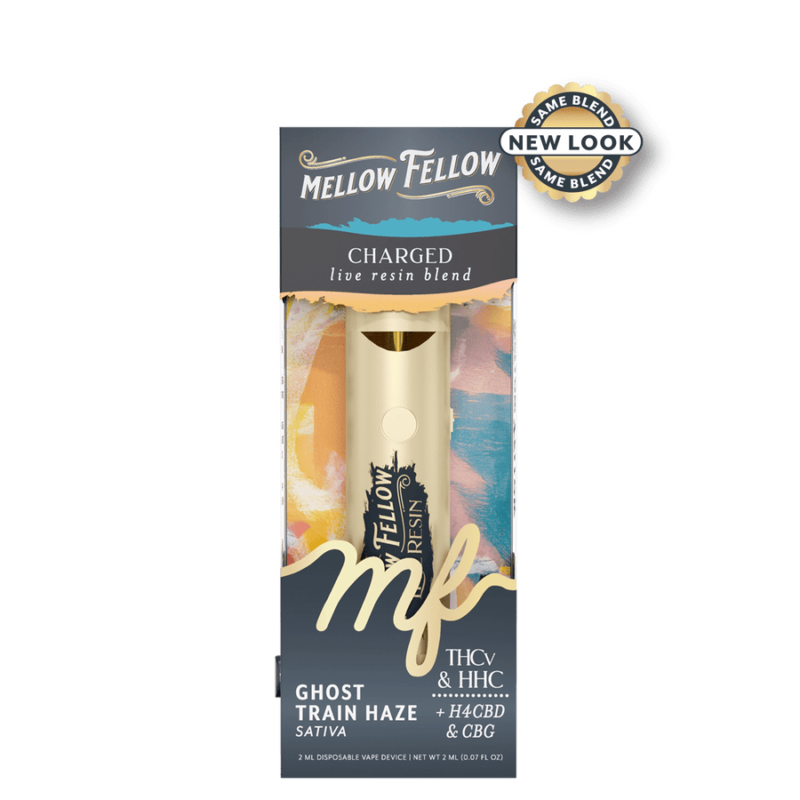 Charged Blend 2ml Live Resin Disposable Vape - Ghost Train Haze (Sativa) - Mellow Fellow