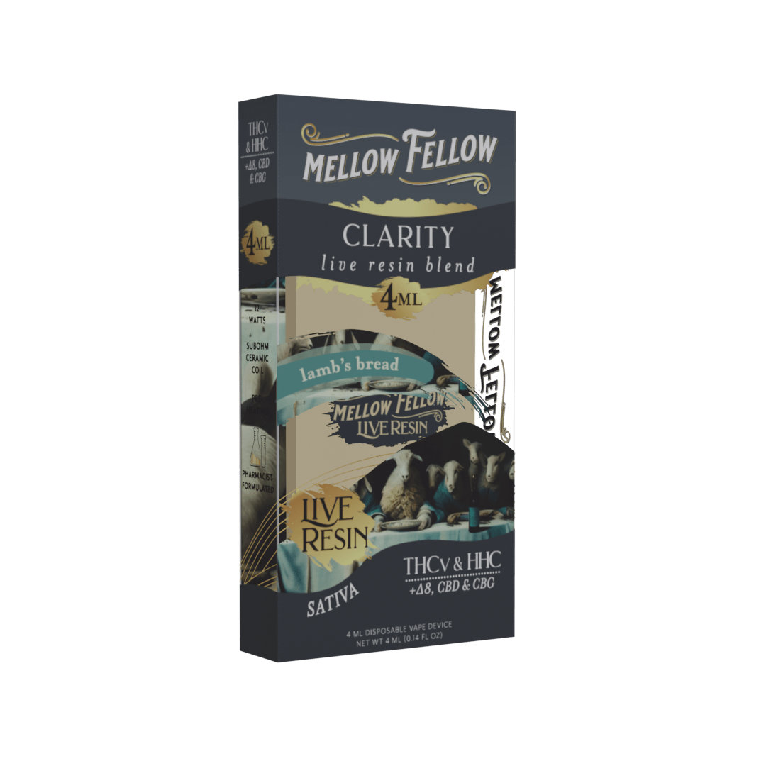Clarity Blend 4ml Live Resin Disposable Vape - Lamb's Bread (Sativa) - Mellow Fellow