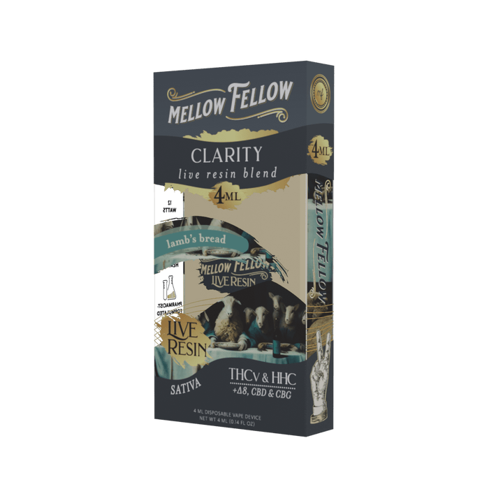 Clarity Blend 4ml Live Resin Disposable Vape - Lamb's Bread (Sativa) - Mellow Fellow