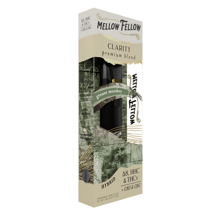 Clarity Blend 2ml Disposable Vape - Grease Monkey (Hybrid) - Mellow Fellow