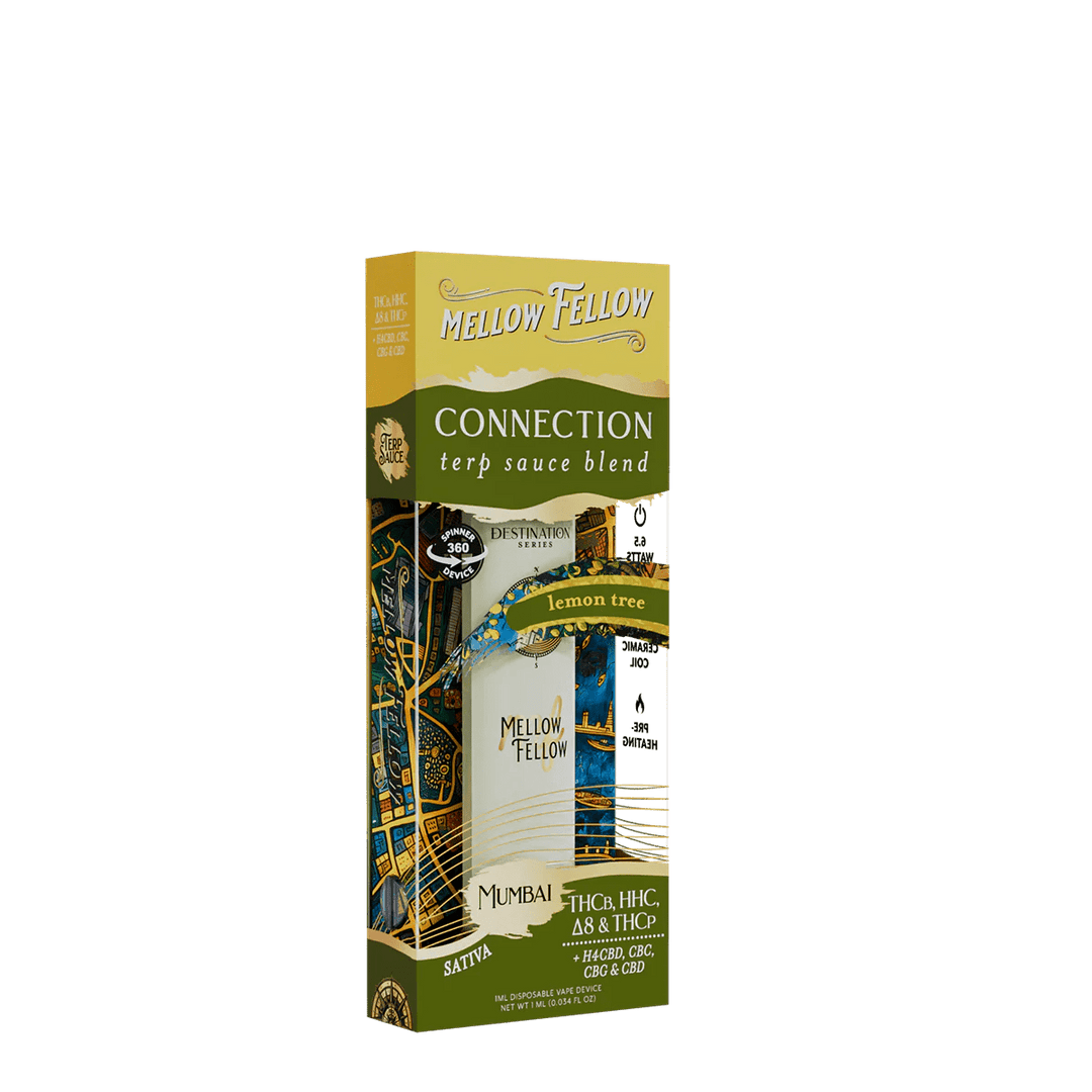 Connection Blend - Terp Sauce 1ml Disposable Spinner Vape - Lemon Tree (Sativa) - Mellow Fellow