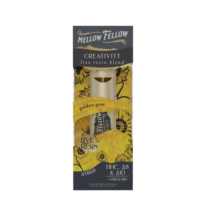 Creativity Blend 2ml Live Resin Disposable Vape - Golden Goat (Hybrid) - Mellow Fellow