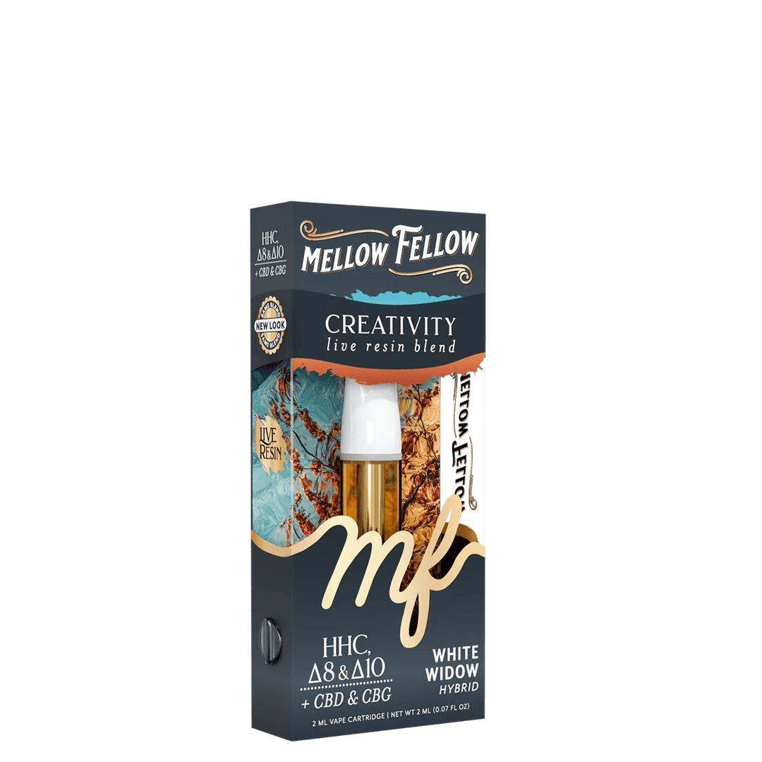 Creativity Blend 2ml Live Resin Vape Cartridge - White Widow (Hybrid) - Mellow Fellow