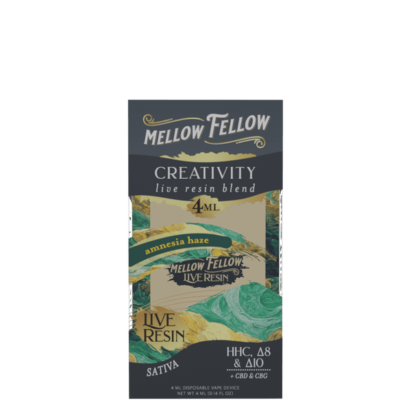 Creativity Blend 4ml Live Resin Disposable Vape - Amnesia Haze (Sativa) Creativity Blend 4ml Live Resin Disposable Vape - Amnesia Haze (Sativa)