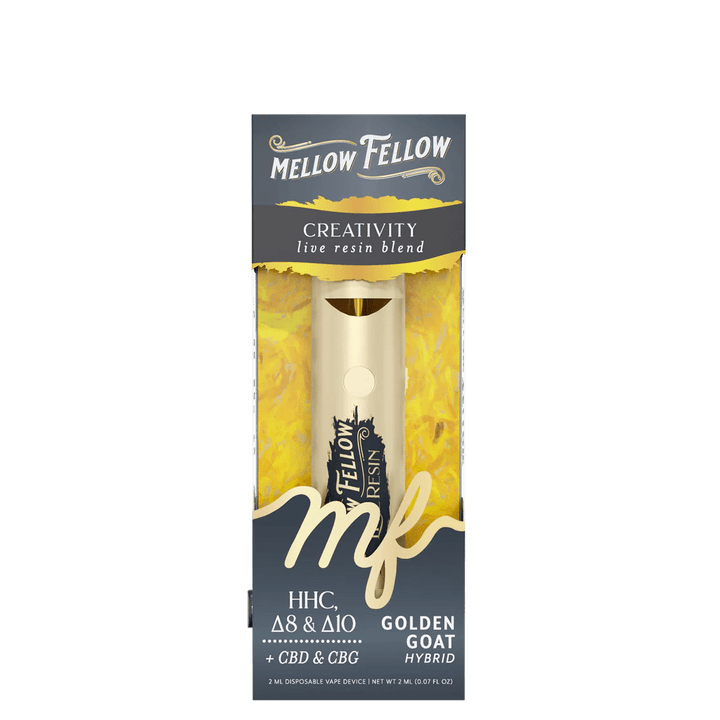 Creativity Blend 2ml Live Resin Disposable Vape - Golden Goat (Hybrid) - Mellow Fellow