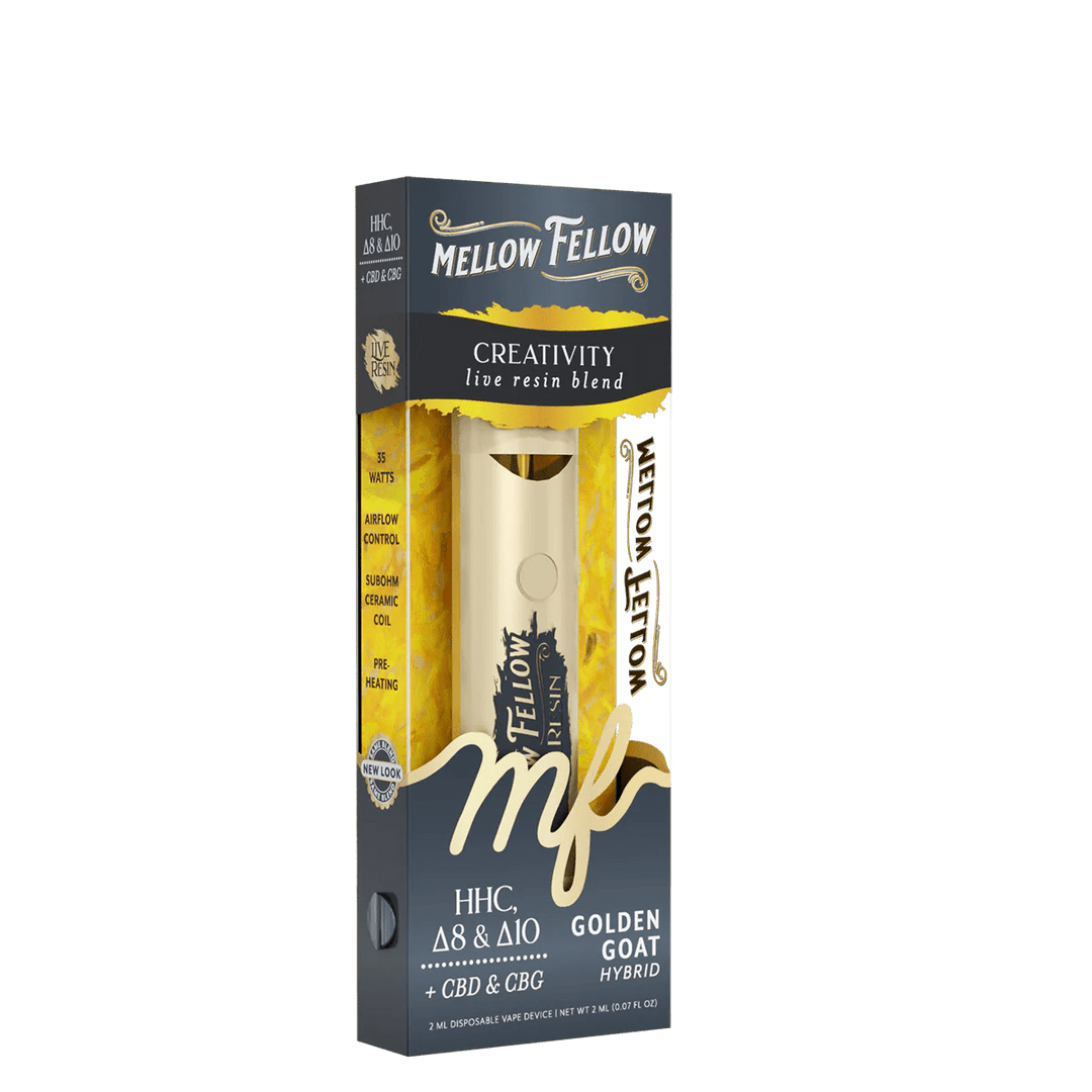 Creativity Blend 2ml Live Resin Disposable Vape - Golden Goat (Hybrid) - Mellow Fellow