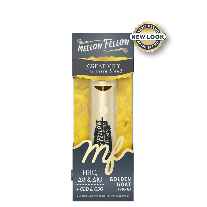 Creativity Blend 2ml Live Resin Disposable Vape - Golden Goat (Hybrid) - Mellow Fellow