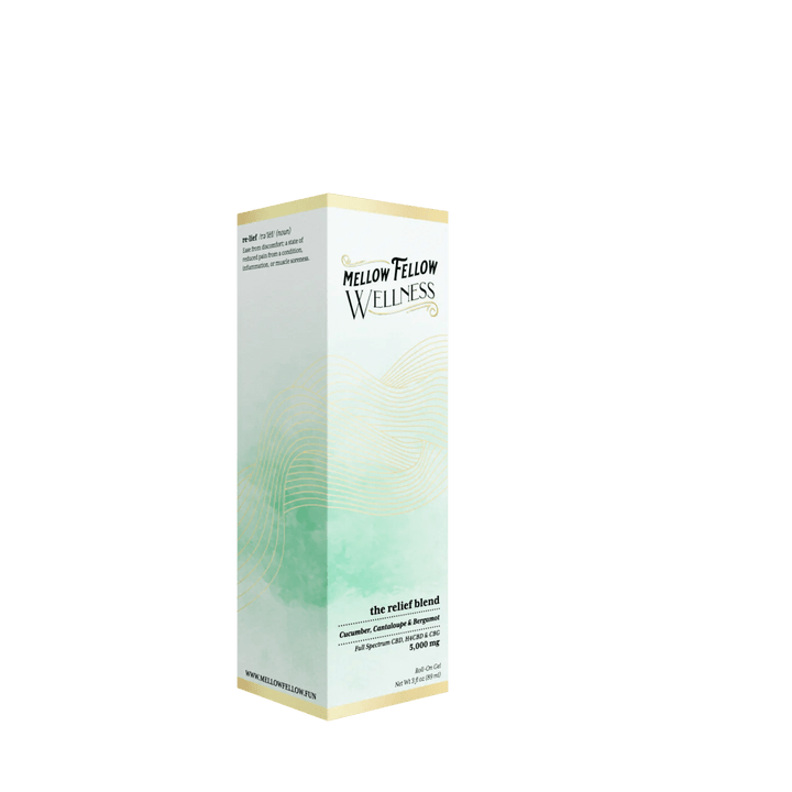 Wellness Roll On Gel - The Relief Blend - Cucumber, Cantaloupe and Bergamot - 5000mg - Mellow Fellow