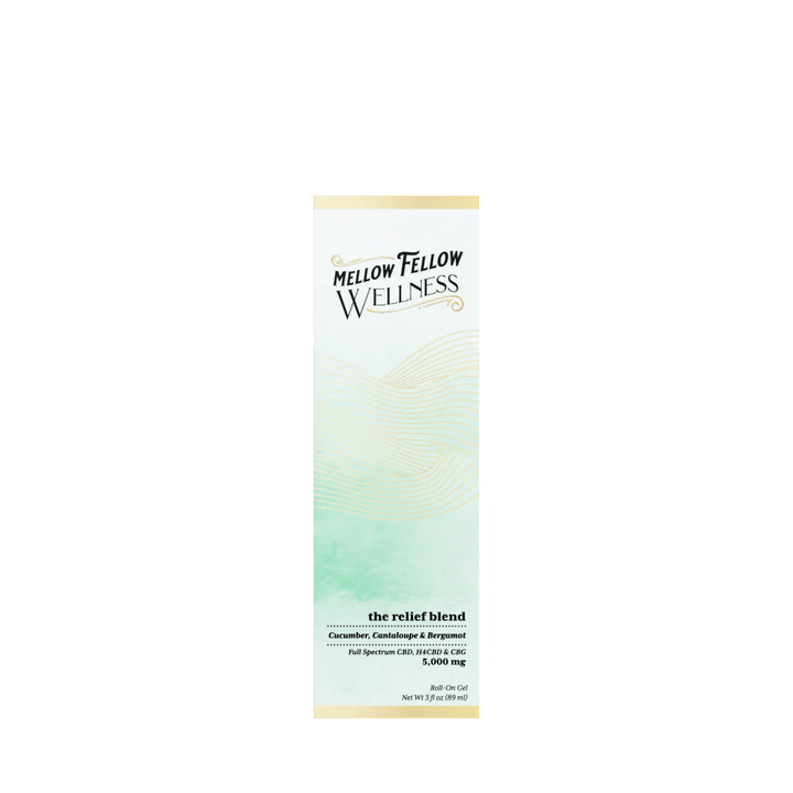 Wellness Roll On Gel - The Relief Blend - Cucumber, Cantaloupe and Bergamot - 5000mg - Mellow Fellow
