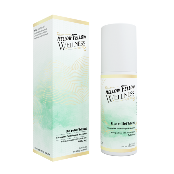 Wellness Roll On Gel - The Relief Blend - Cucumber, Cantaloupe and Bergamot - 5000mg Wellness Roll On Gel - The Relief Blend - Cucumber, Cantaloupe and Bergamot - 5000mg