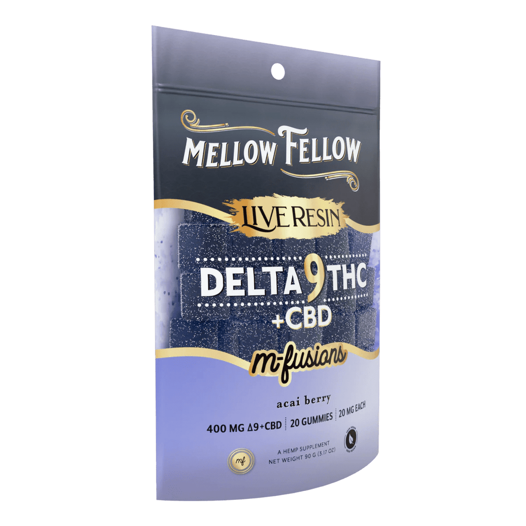 Delta 9 Live Resin Edibles 400mg - Acai - Mellow Fellow