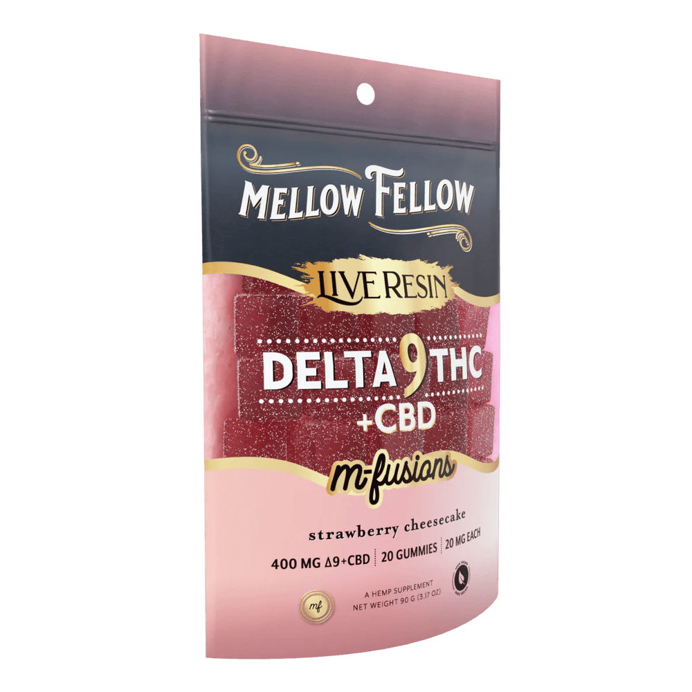 Delta 9 Live Resin Edibles 400mg - Strawberry Cheesecake - Mellow Fellow