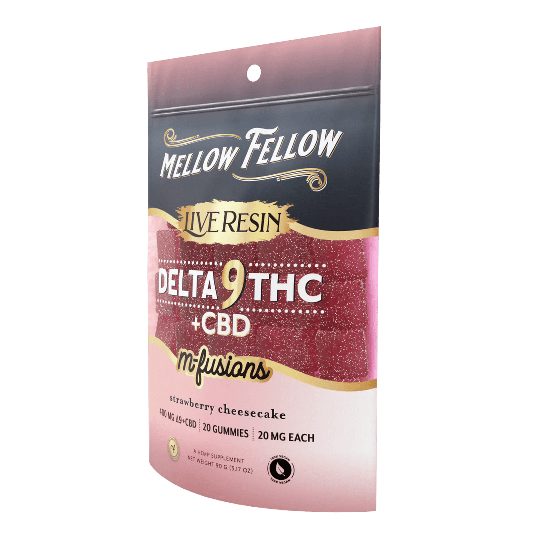 Delta 9 Live Resin Edibles 400mg - Strawberry Cheesecake - Mellow Fellow