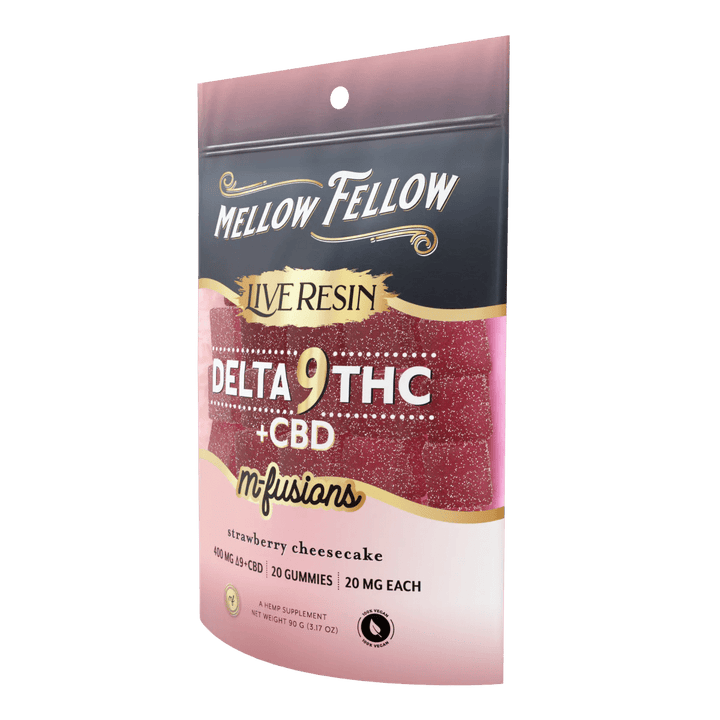 Delta 9 Live Resin Edibles 400mg - Strawberry Cheesecake - Mellow Fellow