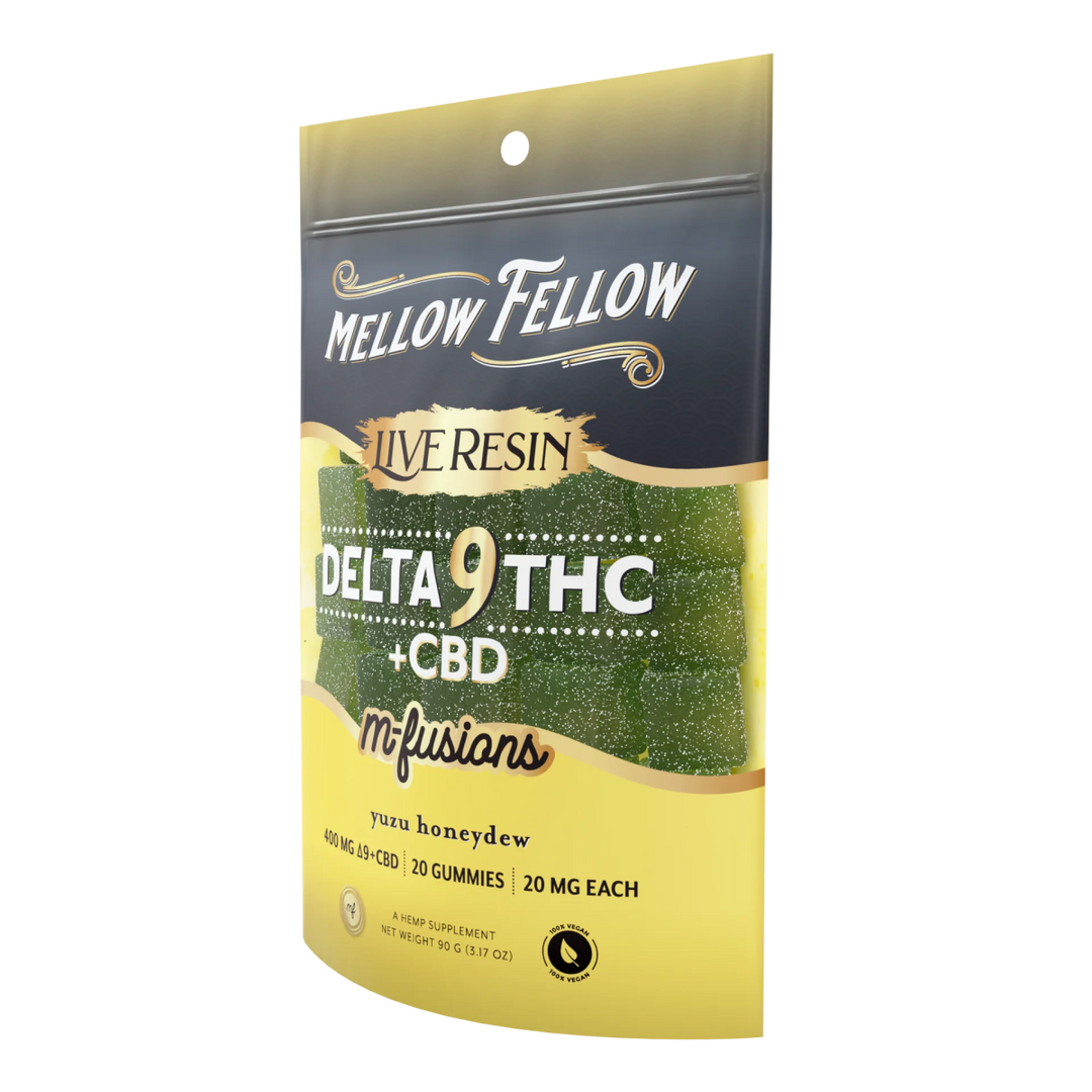 Delta 9 Live Resin Edibles 400mg - Yuzu Honeydew - Mellow Fellow