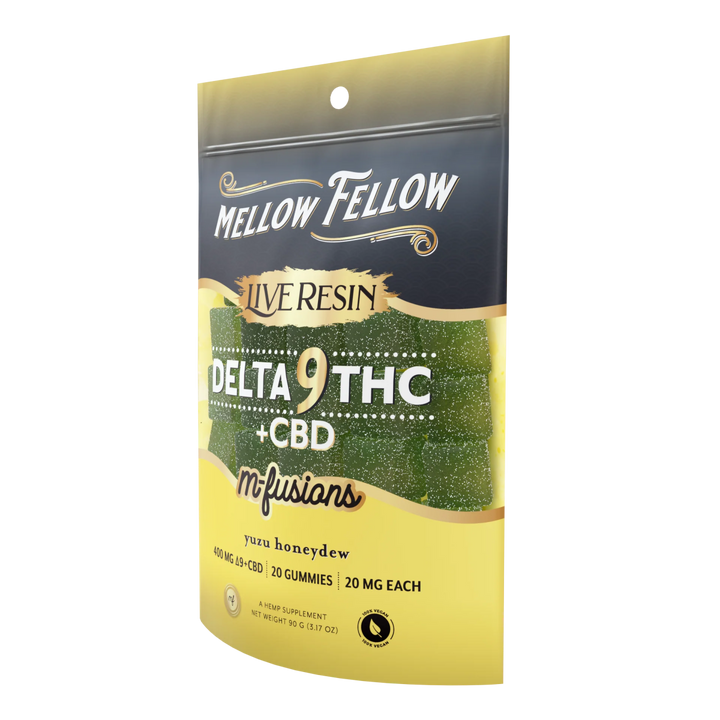 Delta 9 Live Resin Edibles 400mg - Yuzu Honeydew - Mellow Fellow