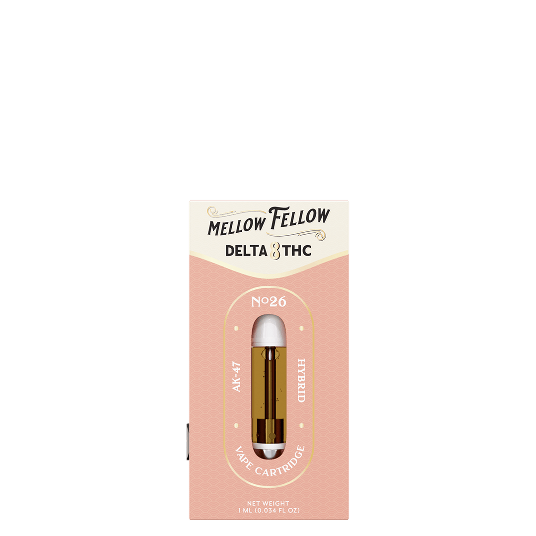 Delta 8 1ml Vape Cartridge - AK - 47 (Hybrid) - Mellow Fellow