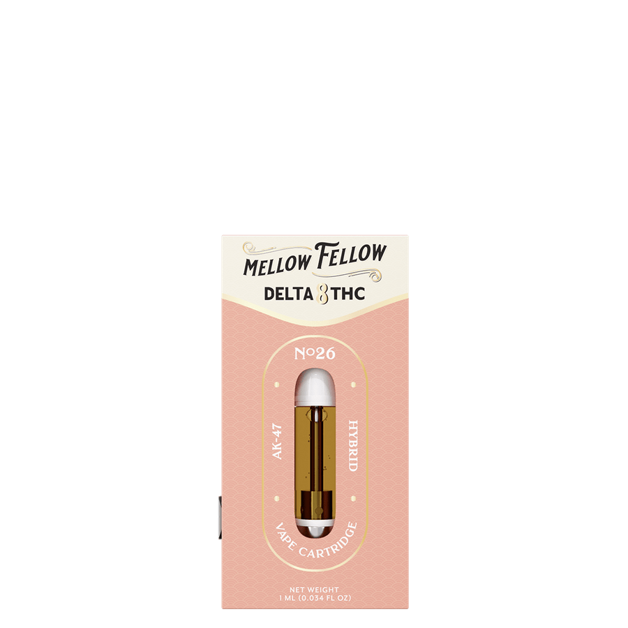 Delta 8 1ml Vape Cartridge - AK - 47 (Hybrid) - Mellow Fellow