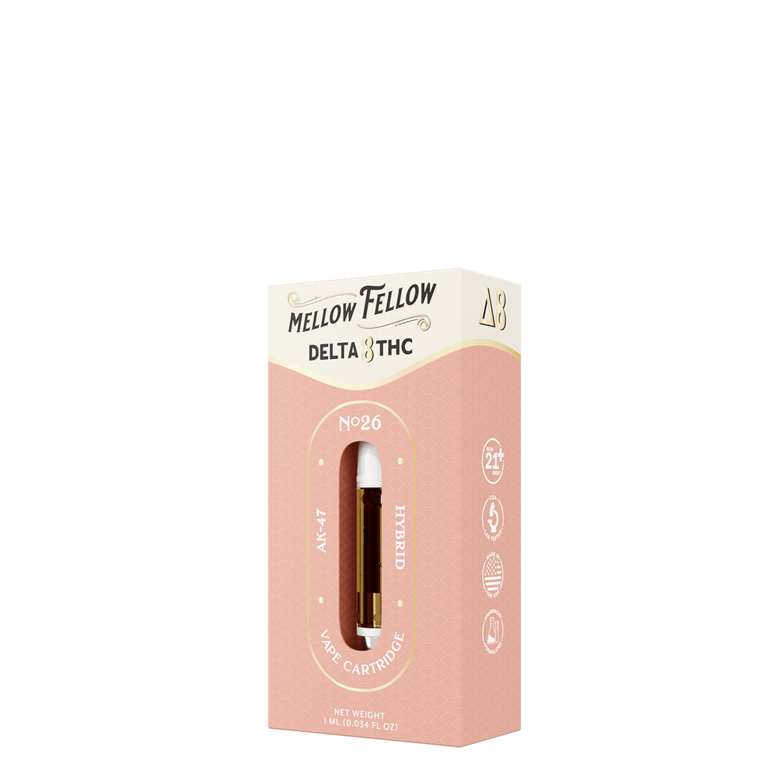 Delta 8 1ml Vape Cartridge - AK - 47 (Hybrid) - Mellow Fellow