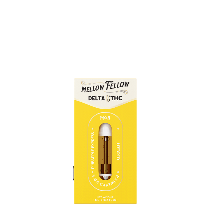 Delta 8 1ml Vape Cartridge - Pineapple Express (Hybrid) - Mellow Fellow