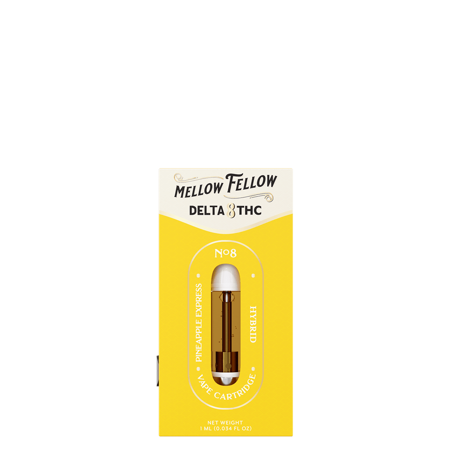 Delta 8 1ml Vape Cartridge - Pineapple Express (Hybrid) - Mellow Fellow
