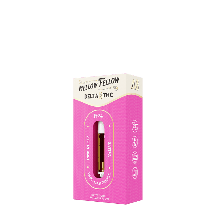 Delta 8 1ml Vape Cartridge - Pink Runtz (Sativa) - Mellow Fellow
