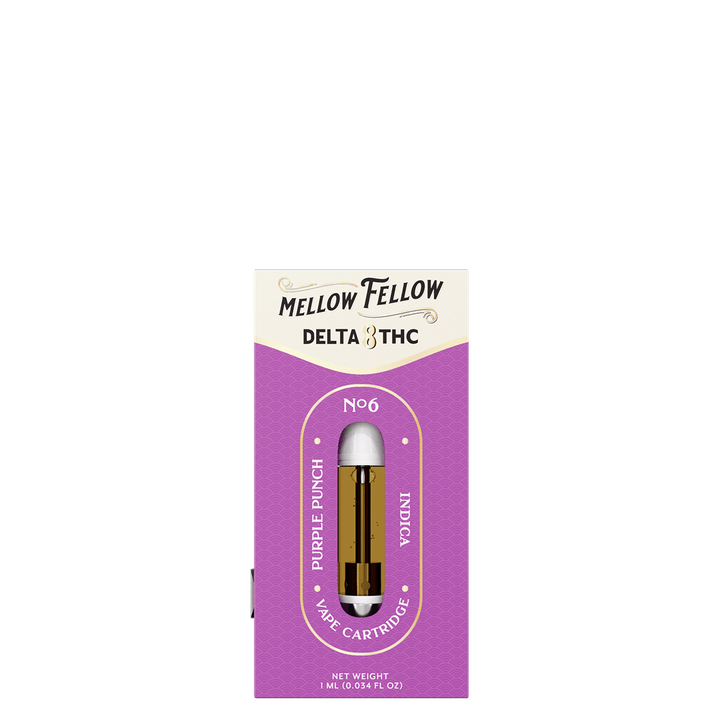 Delta 8 1ml Vape Cartridge - Purple Punch (Indica) - Mellow Fellow