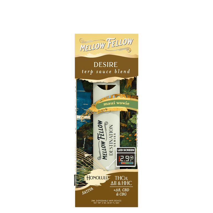 Desire Blend - Destination: Honolulu - Terp Sauce 2ml Disposable Vape - Maui Wowie (Sativa) - Mellow Fellow