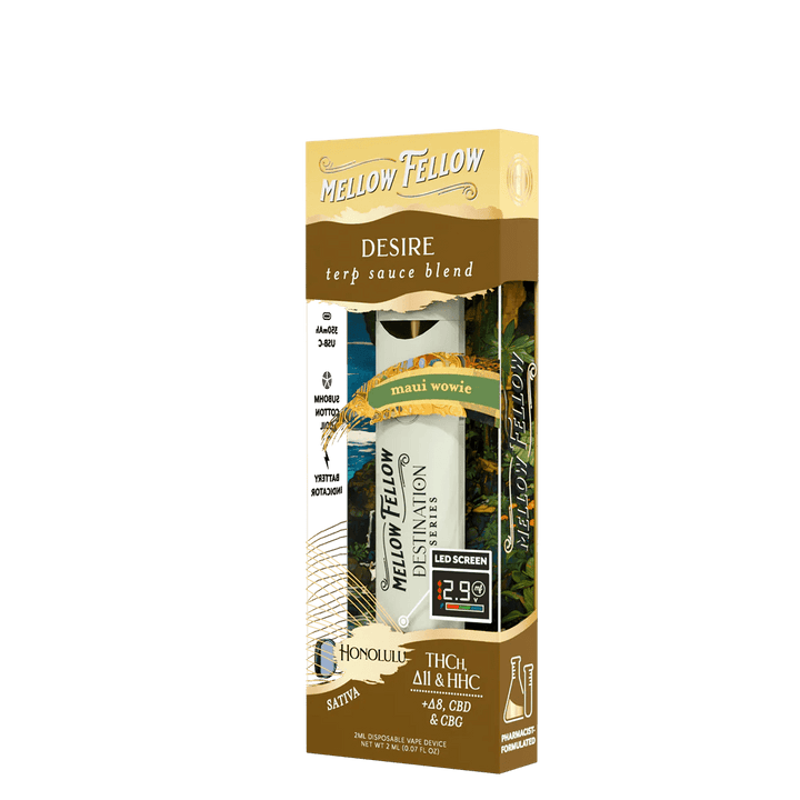 Desire Blend - Destination: Honolulu - Terp Sauce 2ml Disposable Vape - Maui Wowie (Sativa) - Mellow Fellow