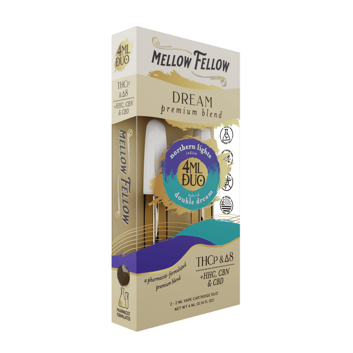 Dream Blend – Northern Lights (Indica) & Double Dream (Hybrid) - 2ml Vape Cartridge Duo (4ml) - Mellow Fellow