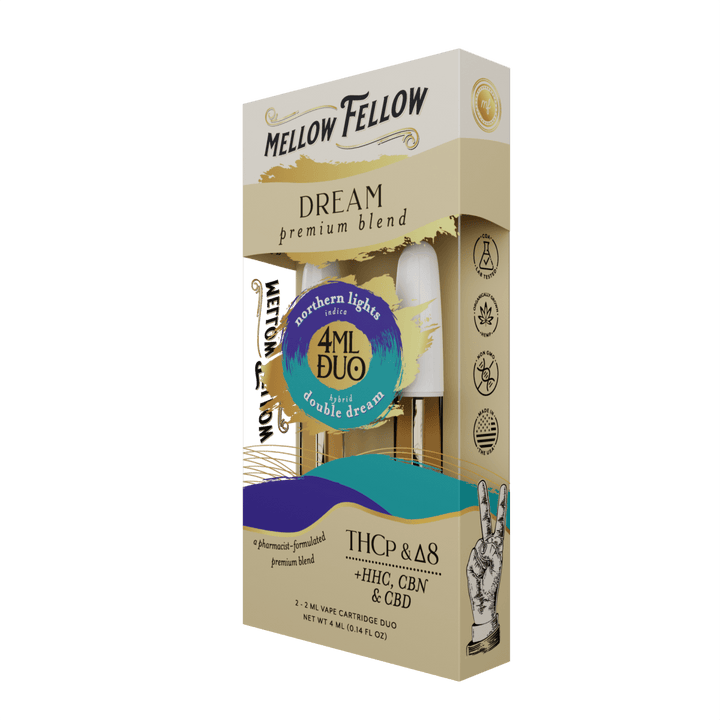 Dream Blend – Northern Lights (Indica) & Double Dream (Hybrid) - 2ml Vape Cartridge Duo (4ml) - Mellow Fellow