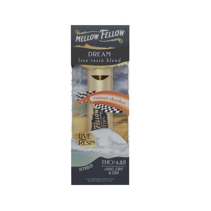 Dream Blend 2ml Live Resin Disposable Vape - Sunset Sherbet (Hybrid) - Mellow Fellow