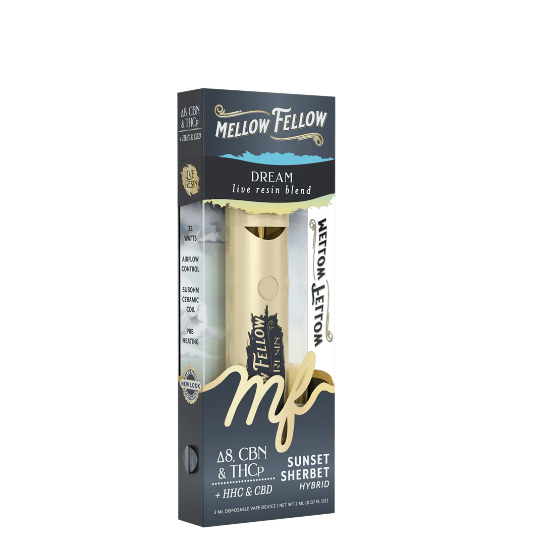Dream Blend 2ml Live Resin Disposable Vape - Sunset Sherbet (Hybrid) - Mellow Fellow