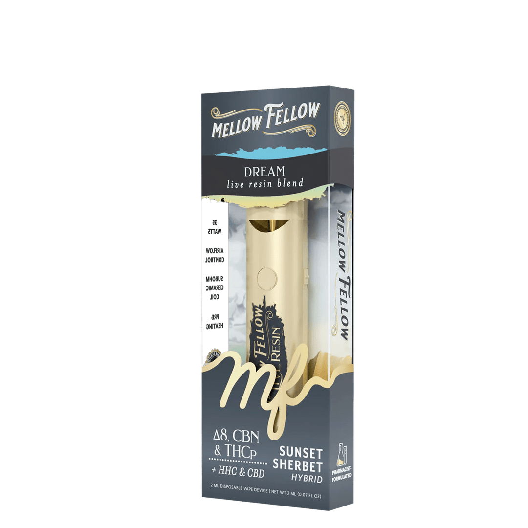 Dream Blend 2ml Live Resin Disposable Vape - Sunset Sherbet (Hybrid) - Mellow Fellow