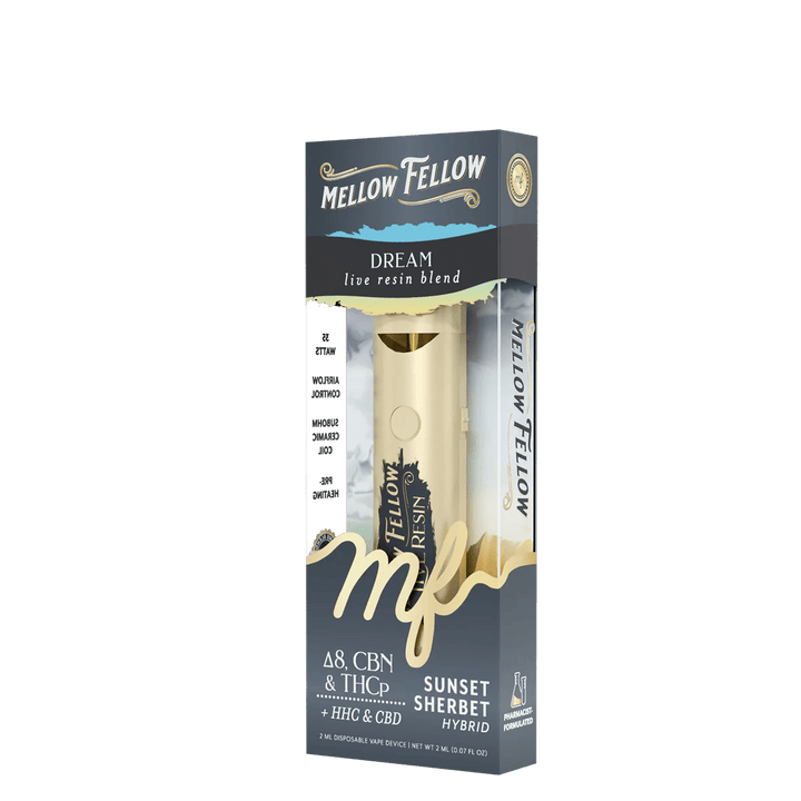 Dream Blend 2ml Live Resin Disposable Vape - Sunset Sherbet (Hybrid) - Mellow Fellow