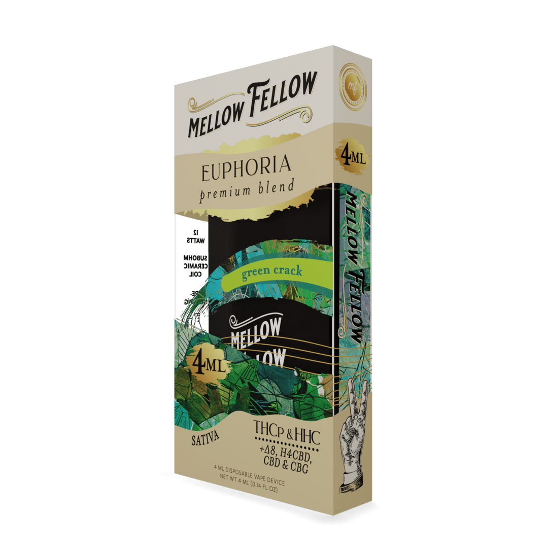 Euphoria Blend 4ML Disposable Vape - Green Crack (Sativa) - Mellow Fellow