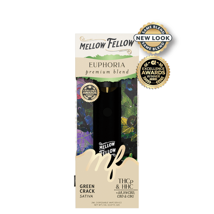 Euphoria Blend 2ml Disposable Vape - Green Crack (Sativa) - Mellow Fellow