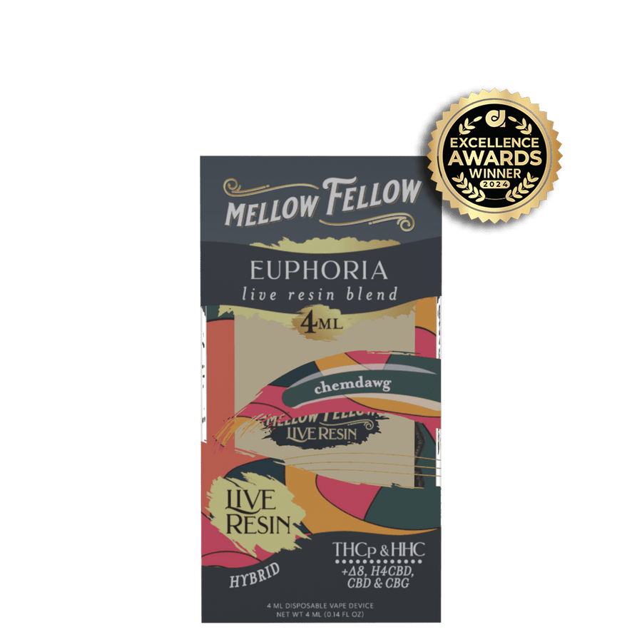Euphoria Blend 4ml Live Resin Disposable Vape - Chemdawg (Hybrid) - Mellow Fellow