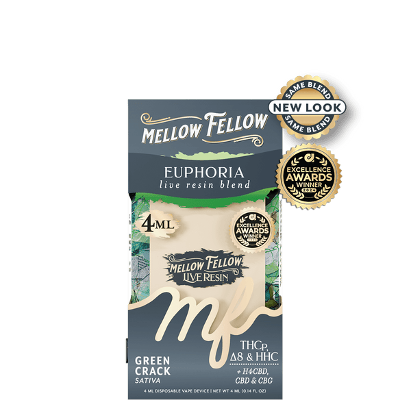 Euphoria Blend 4ml Live Resin Disposable Vape - Green Crack (Sativa) Euphoria Blend 4ml Live Resin Disposable Vape - Green Crack (Sativa)