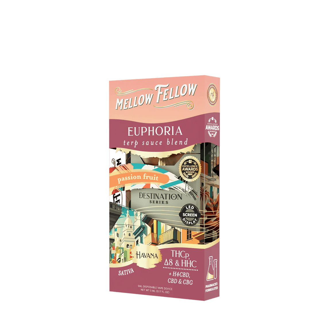 Euphoria Blend Havana - Terp Sauce 5ml Disposable Vape - Passion Fruit (Sativa) - Mellow Fellow
