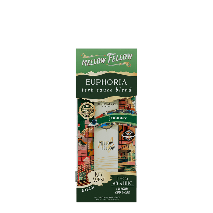 Euphoria Blend - Terp Sauce 1ml Disposable Spinner Vape - Jealousy (Hybrid) - Mellow Fellow