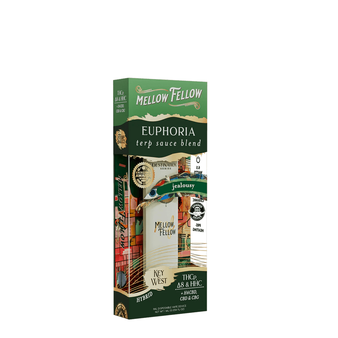 Euphoria Blend - Terp Sauce 1ml Disposable Spinner Vape - Jealousy (Hybrid) - Mellow Fellow